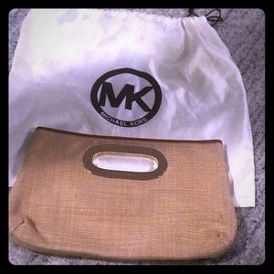 MK Straw Clutch Handbag